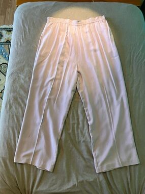 Jennifer L Lavender Silk Wide Leg Pants